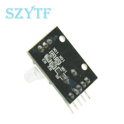 1-10PCS KY-040 360° Rotary Encoder Module – Potentiometer Sensor Development Board with Knob Cap for Arduino DIY Kit