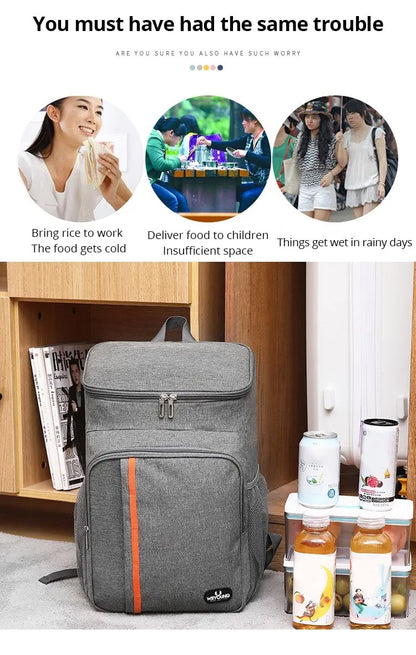 Multifunctional Shoulder Insulation Bag — Outdoor Picnic Cooler Backpack, Leak-Proof Ice Bag for Travel & Fresh-Keeping