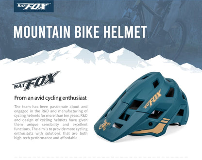 BATFOX Men's Cycling Helmet – MTB Mountain Bike Racing Helmet, Speedframe Casco para Bicycle