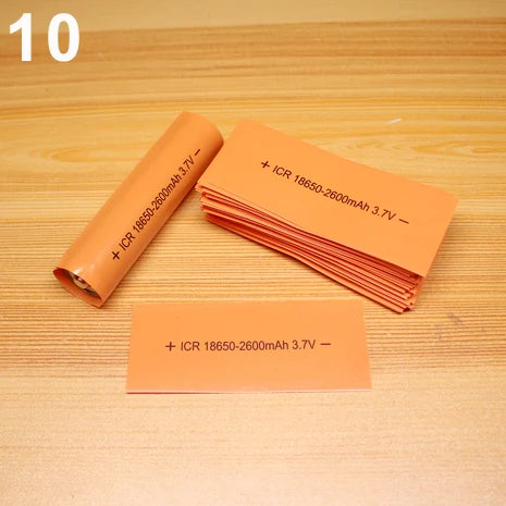 100pcs 18650 Lithium Battery Heat Shrink Wrap PVC Sleeves – Insulation Packaging Film for Battery Protection