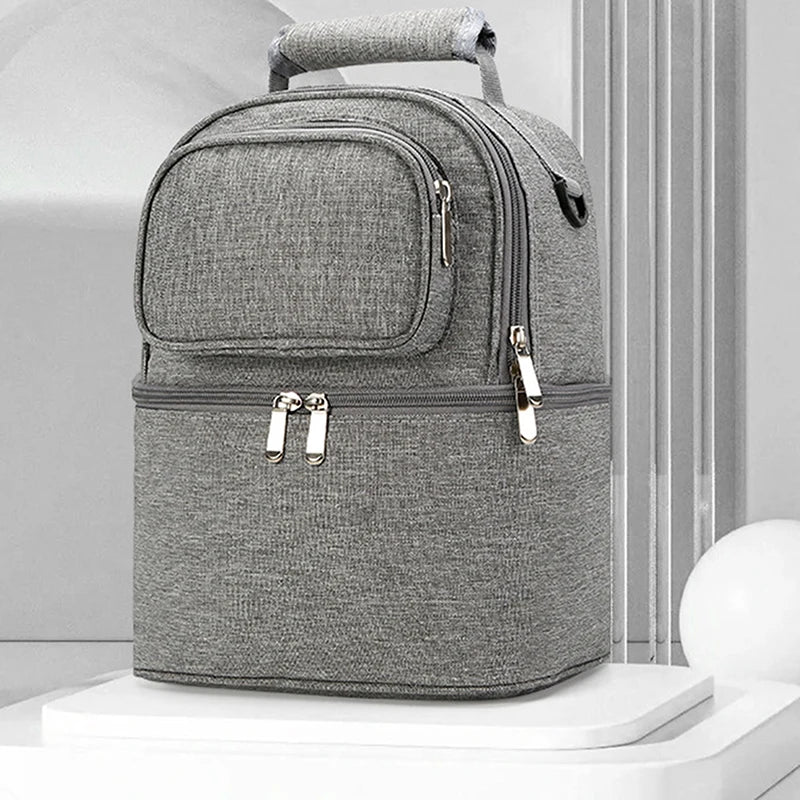 Folding Large-Capacity Breast Milk Storage Backpack – Portable Crib Bed, Mommy Outing Bag with Insulation for Baby