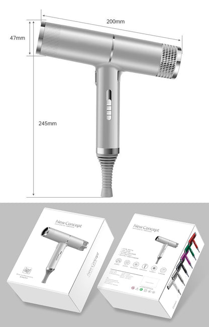 Professional Infrared Hair Dryer — Negative Ionic Blow Dryer with Hot & Cold Wind