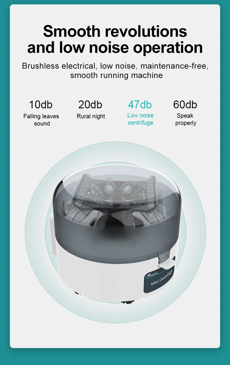 JOANLAB Mini Centrifuge Machine – PCR Plasma Lab Microcentrifuge 4000/7000rpm for 0.2/1.5/2ml Tubes