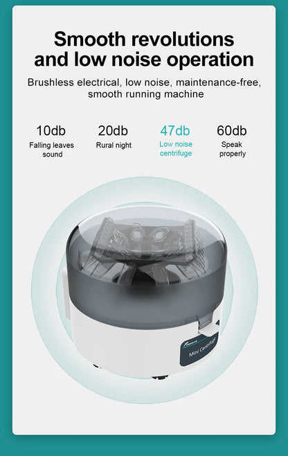 JOANLAB Mini Centrifuge Machine – PCR Plasma Lab Microcentrifuge 4000/7000rpm for 0.2/1.5/2ml Tubes