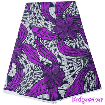 Ankara African Wax Print Fabric - Batik Pagne Polyester Material for DIY Sewing, Patchwork & Wedding Dress Craft