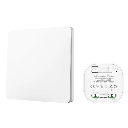 RF433 Frameless Large Panel Self-Powered Wireless Switch – Battery-Free Waterproof Outdoor Kinetic Light Control