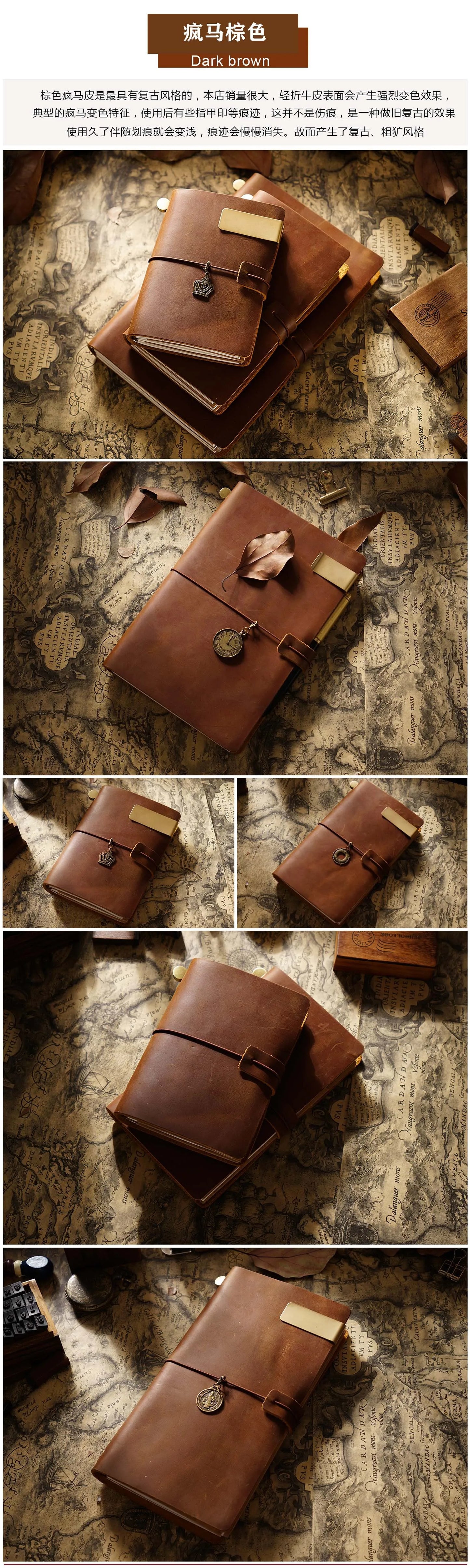 Moterm Genuine Leather Travel Notebook – Handmade Vintage Cowhide Diary, Journal, Sketchbook & Planner TN Cover