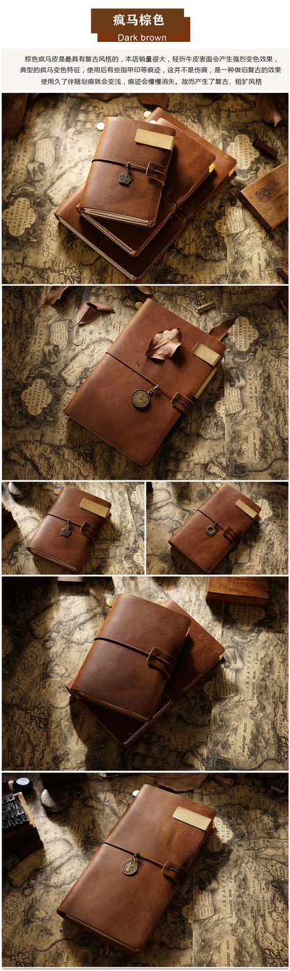Moterm Genuine Leather Travel Notebook – Handmade Vintage Cowhide Diary, Journal, Sketchbook & Planner TN Cover