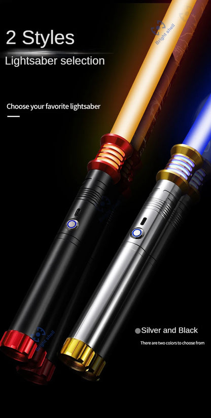RGB Metal Lightsaber Toy – 15-Color Changing Laser Sword with Sound Effects, Force FX Jedi Blaster Gift for Kids