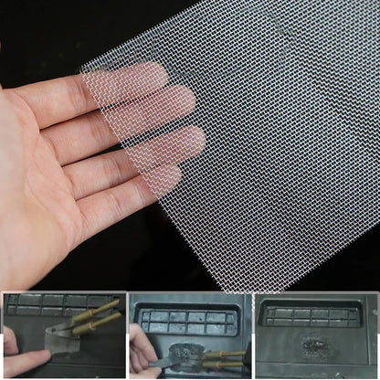 Stainless Steel Bumper Repair Mesh - Plastic Crack Welding Net for Car Body Vents and Auto Repair Tools 1-5PCS