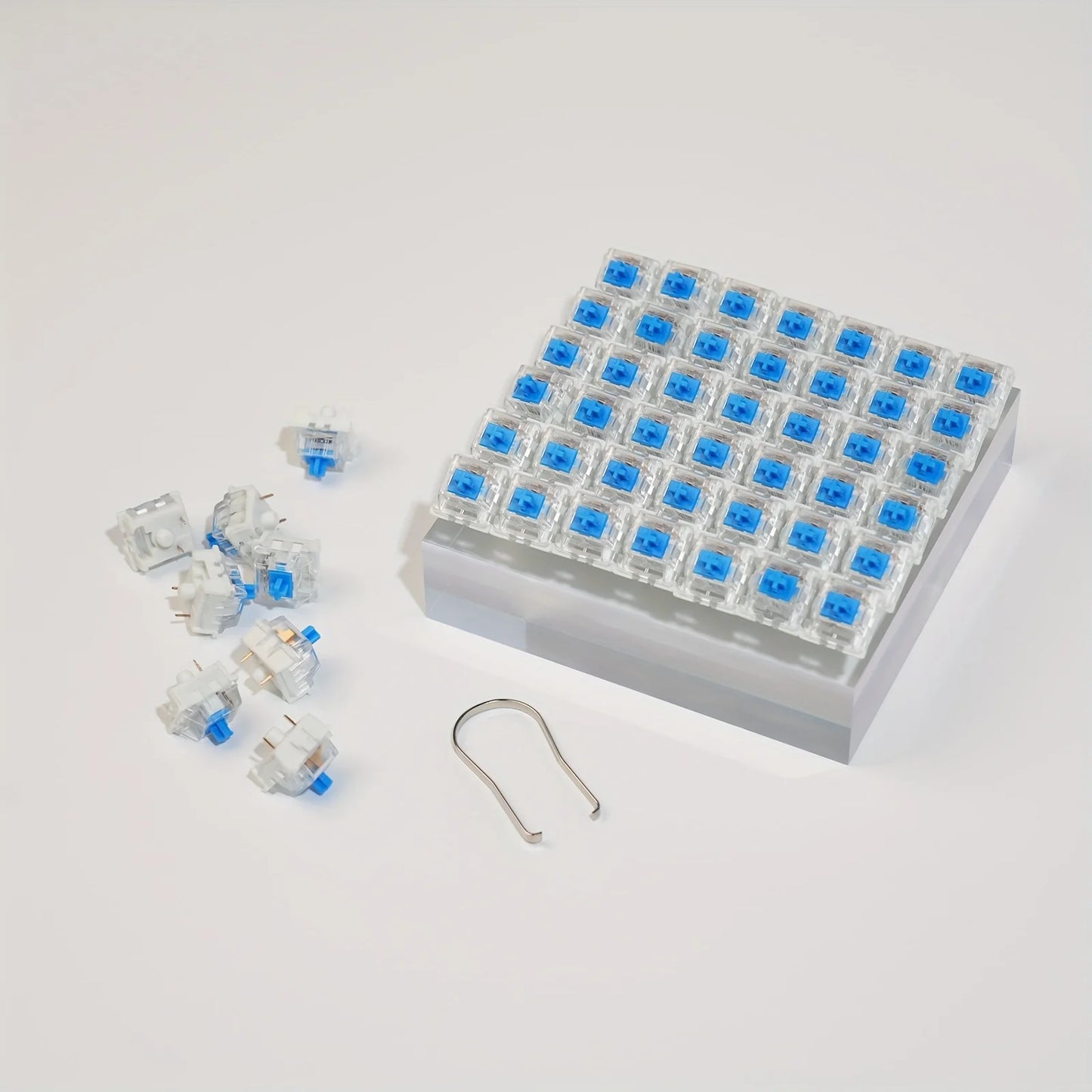 Mechanical Keyboard Switch Set - 50/100pcs Hot Swappable Blue Red Brown Black Switches with Keycap Puller