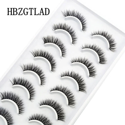 10 Pairs 3D Mink False Eyelashes – Natural Long & Short Lash Extensions Makeup Kit (41 Styles)