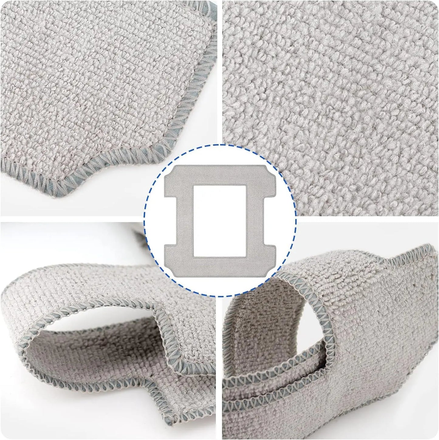 Washable Microfiber Mop Pads for Ecovacs Winbot W1/W1 Pro/W2/W2 Omni – Window Cleaning Robot Replacement Accessories