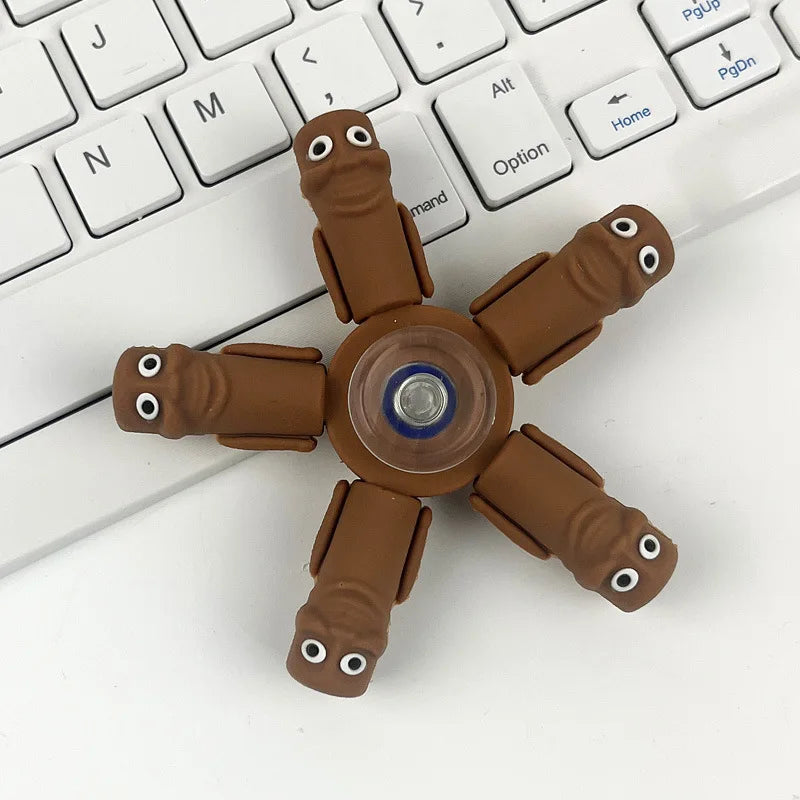 Italian Brainrot Tung Fidget Spinner — Deformed Chain Anti-Stress Hand Spinner Sensory Gyro Toy for Adults