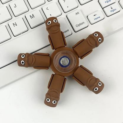 Italian Brainrot Tung Fidget Spinner — Deformed Chain Anti-Stress Hand Spinner Sensory Gyro Toy for Adults