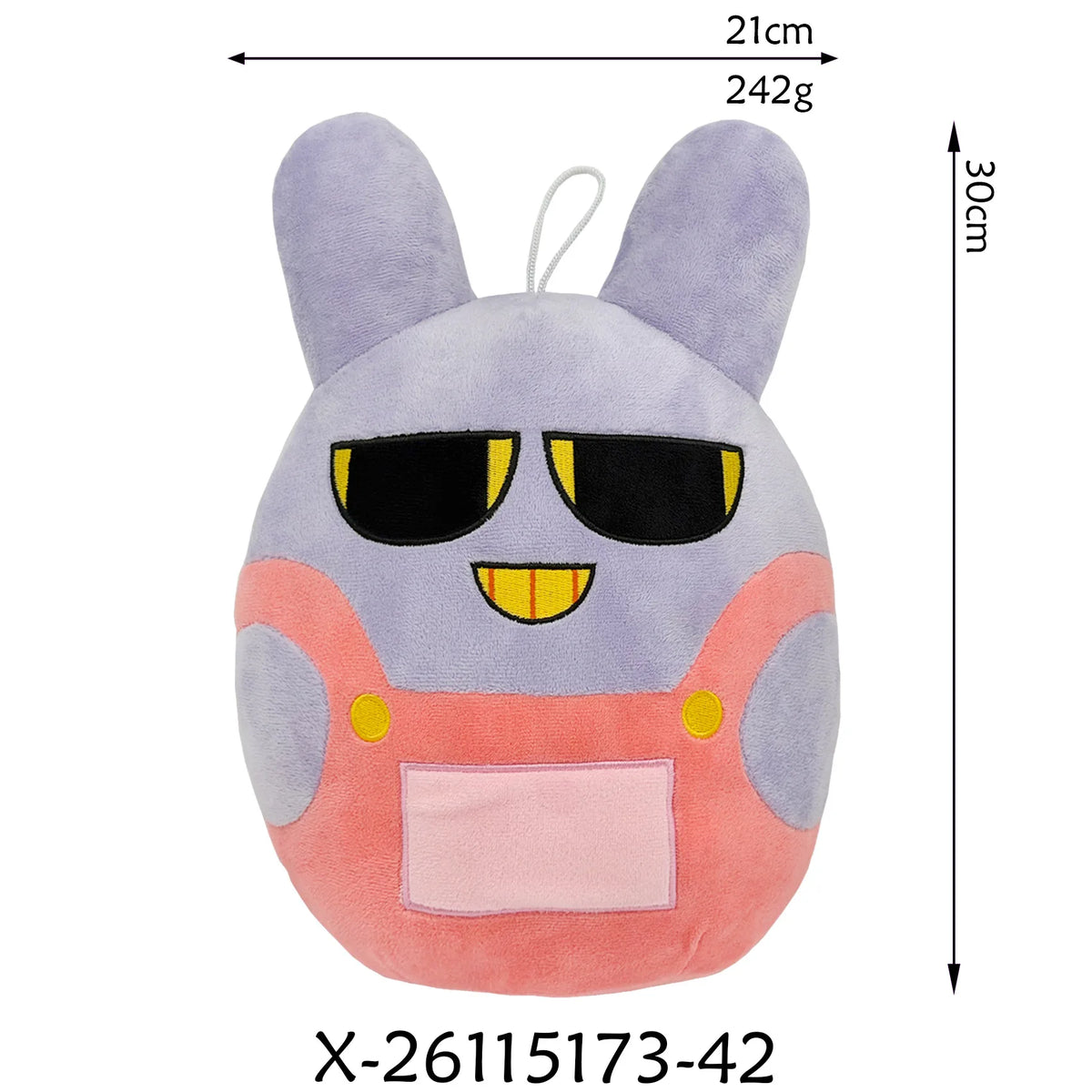 20cm The Amazing Digital Circus Plush Pendant - Caine & Jax Rabbit Plush Keychain, Anime Bag Charm & Collectible Gift