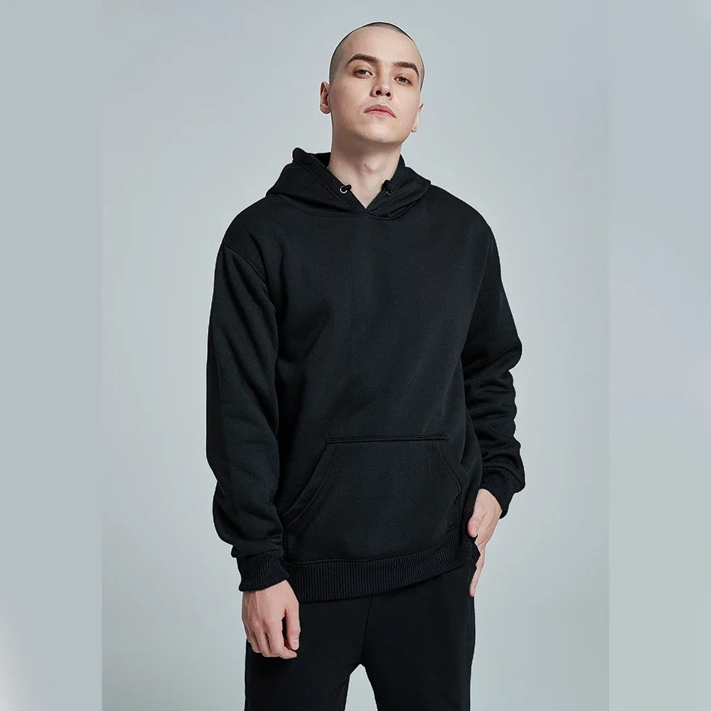 Men’s & Women’s Oversized Hoodies — Casual Fleece Pullover Sweatshirts Warm Spring Autumn Tops Black & Multi-Color