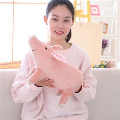 25cm Lifelike Cartoon Pig Plush Toy — Soft Stuffed Animal Doll, Kawaii Birthday Gift for Girls