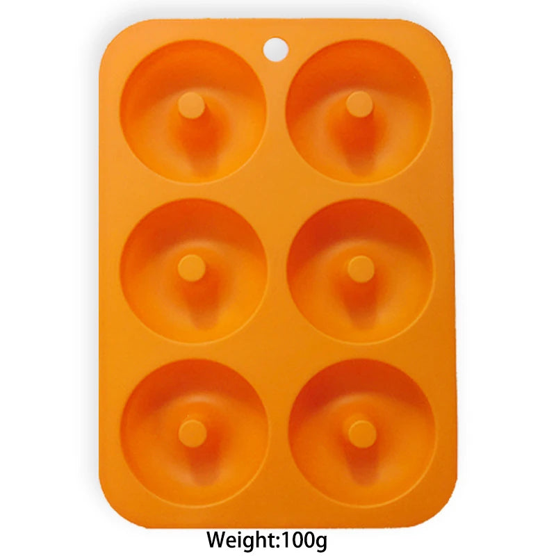 6-Hole Silicone Donut & Bagel Mold – Non-Stick Heat-Resistant Mini Cupcake & Doughnut Baking Pan Tool