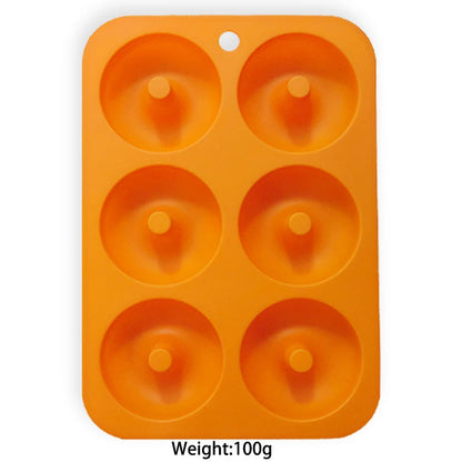 6-Hole Silicone Donut & Bagel Mold – Non-Stick Heat-Resistant Mini Cupcake & Doughnut Baking Pan Tool