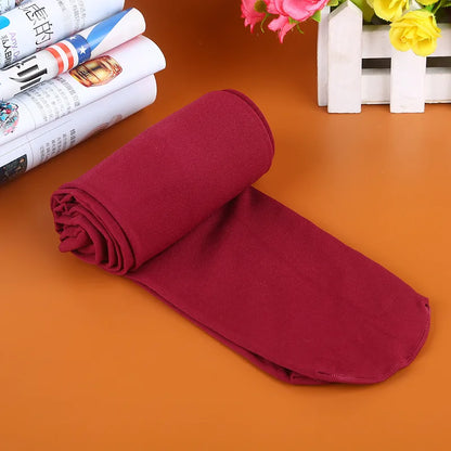 Candy Color 120D Velvet Tights - Seamless Warm Stretch Pantyhose for Women, Long Stockings