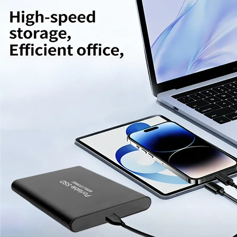 Portable External SSD 1TB/2TB USB 3.2 High-Speed Solid State Drive, Ultra-Fast Mobile Storage for Laptop, PC & Mac