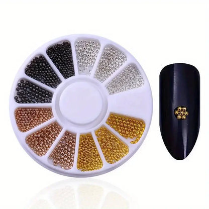 Nail Art Rhinestone Gems - Glitter Crystal Beads Manicure Decoration Accessories for Professional Nail Design