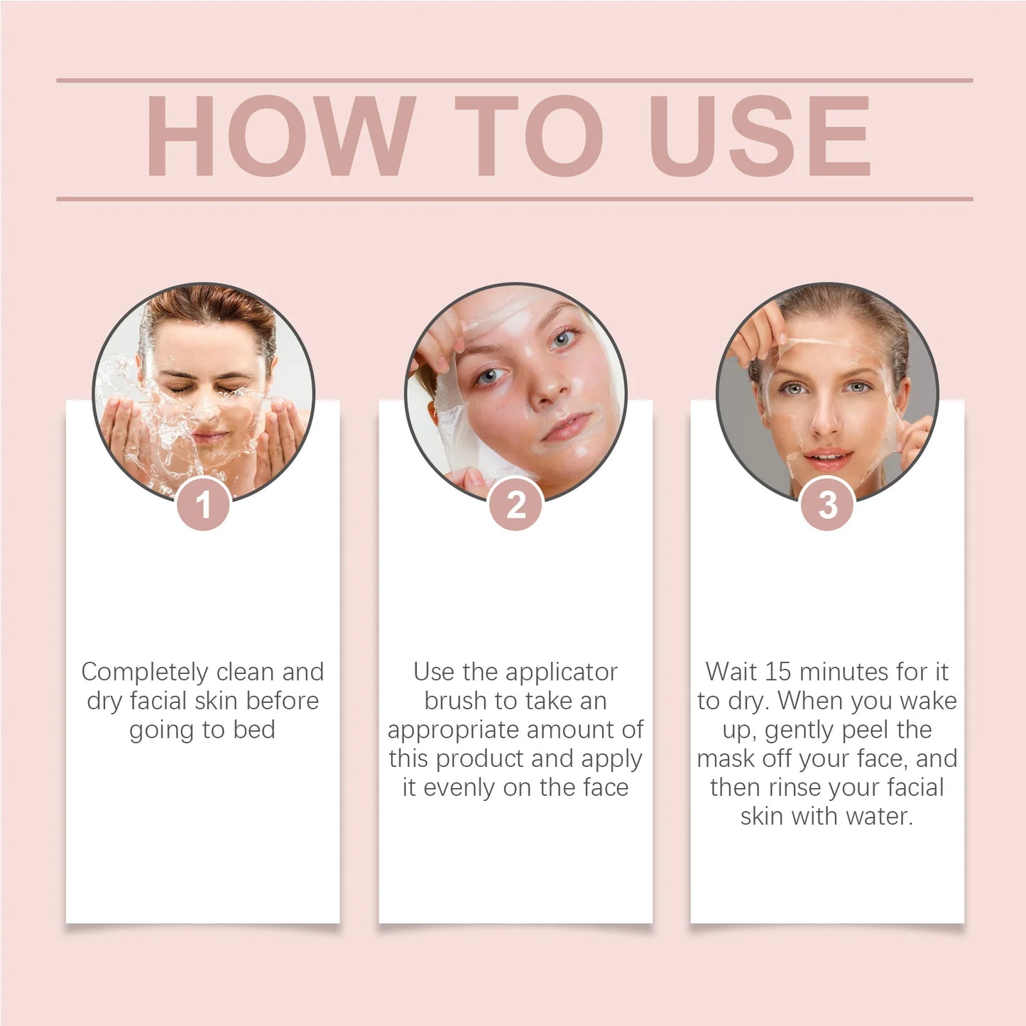 Overnight Collagen Peel-Off Mask Set – Night Mask for Deep Moisturizing