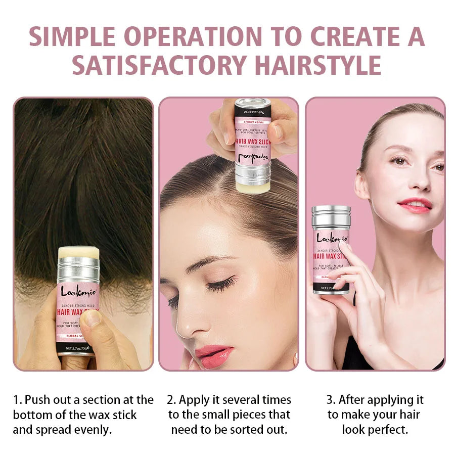 Professional Styling Wax for Women – Anti-Frizz Pomade, Smoothing Hair Mud, Messy Hair Control Rod for Natural Wigs