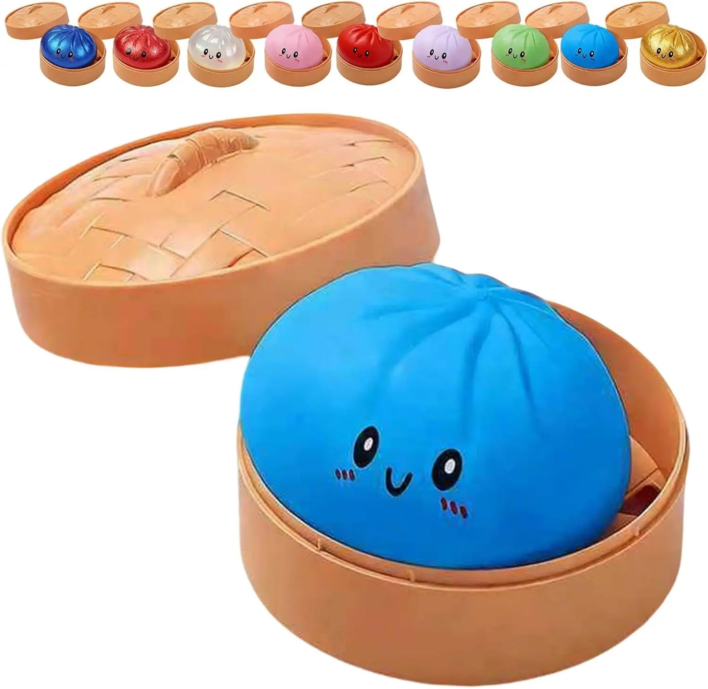a2027 Glitter Dumpling Squishy – Sensory Squeeze Toy with Box for Stress Relief