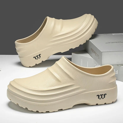 Summer Chef Shoes – Anti-Slip & Oil-Proof Work Slippers, Casual Trendy One-Step Fashion Sports Shoes