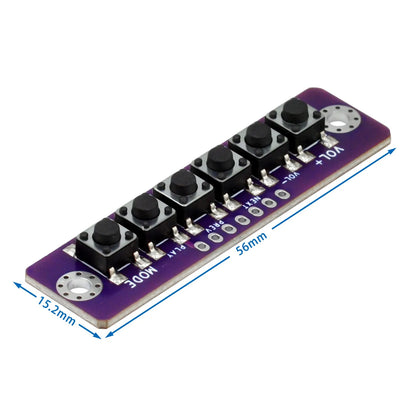 Independent Button Module - 1 to 6 Bit MCU Micro Switch Board for Bluetooth Power Amplifiers and DIY Electronics