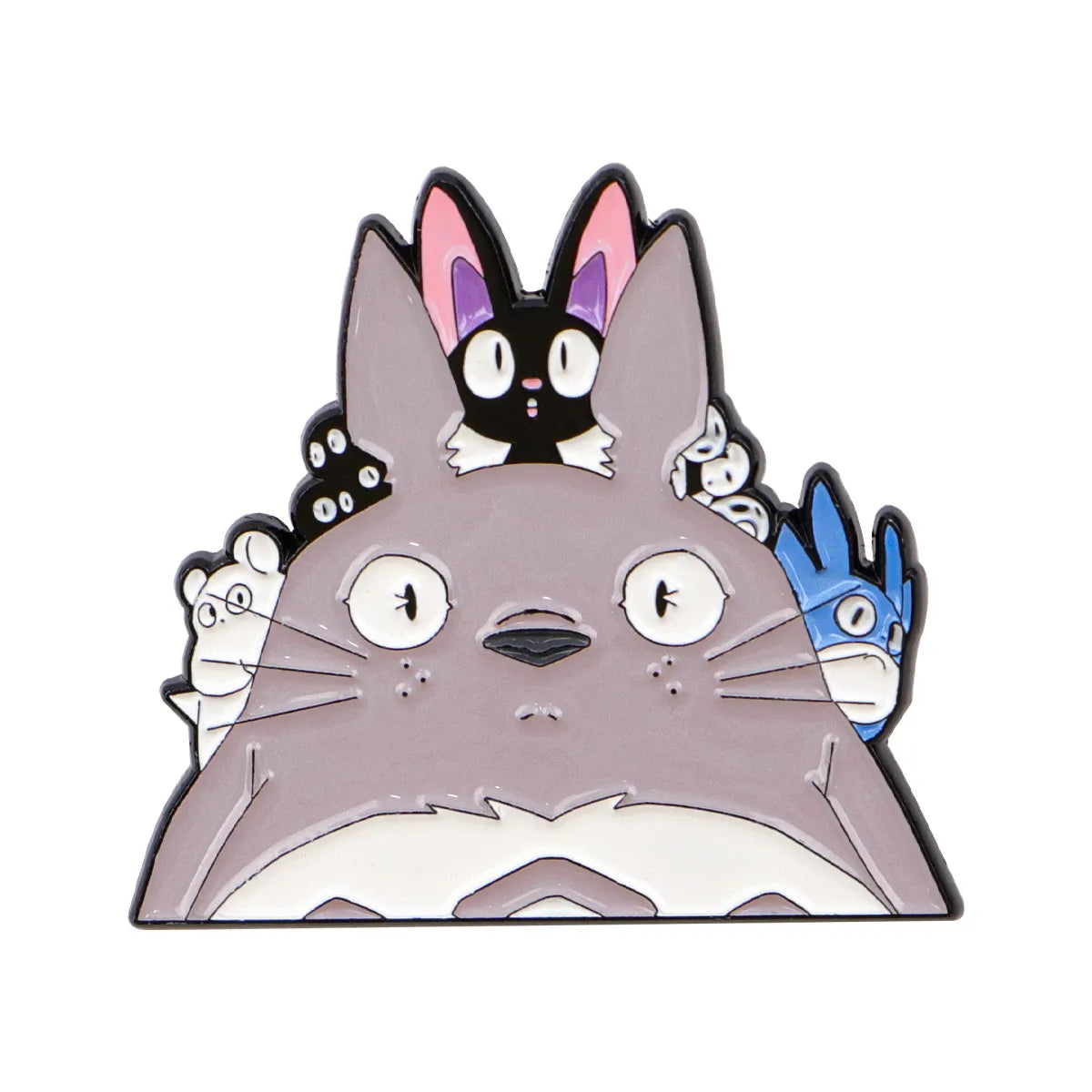Grey Cat Enamel Pins 1-5PCS Set - Classic Anime Brooches for Backpacks, Bags & Fan Gifts