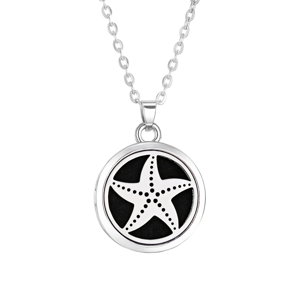 Tree of Life Aromatherapy Necklace – Stainless Steel Essential Oil Diffuser Locket Pendant
