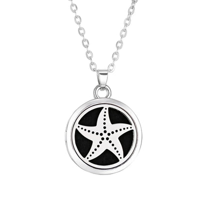 Tree of Life Aromatherapy Necklace – Stainless Steel Essential Oil Diffuser Locket Pendant