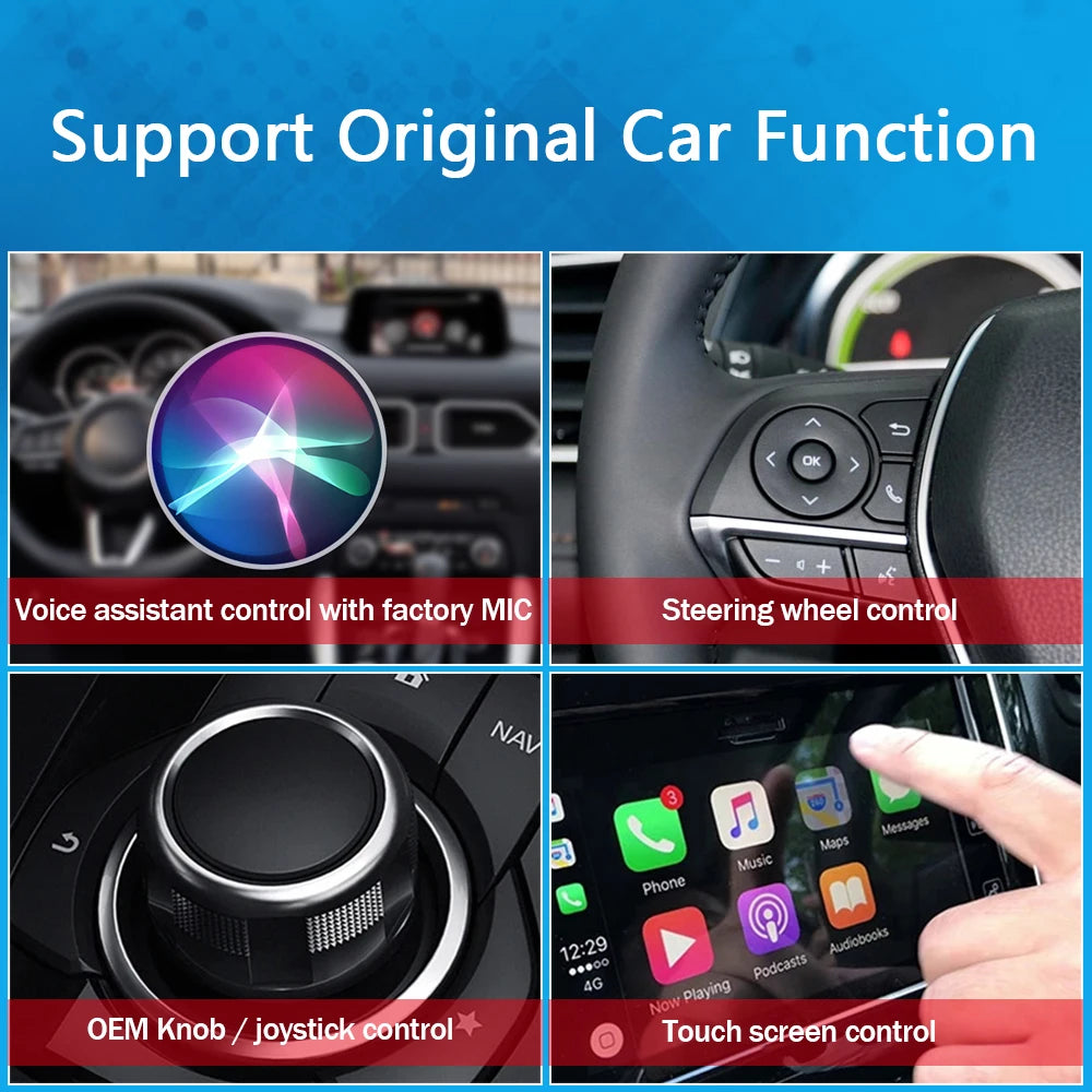 Wireless CarPlay Mini Box Dongle - Android Auto Adapter for Toyota, Mazda, Honda, Hyundai, Kia, VW, Audi, Benz, Ford, Opel, Chery