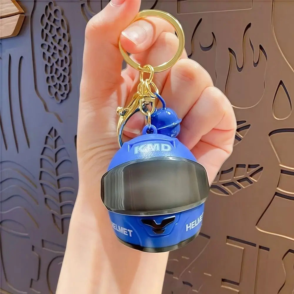 Cool Light-Up Helmet Keychain - Mini LED Night Light Pendant & Multifunctional Bag Charm