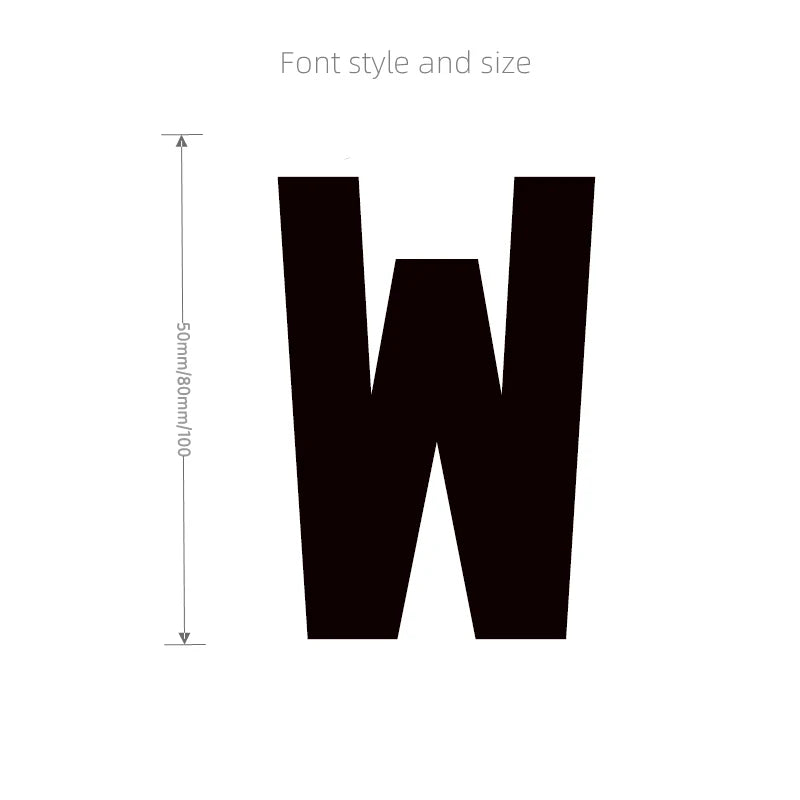 3D Mirror Acrylic Alphabet Wall Stickers – Black English Letters & Numbers for Personalized Door & Room Decor