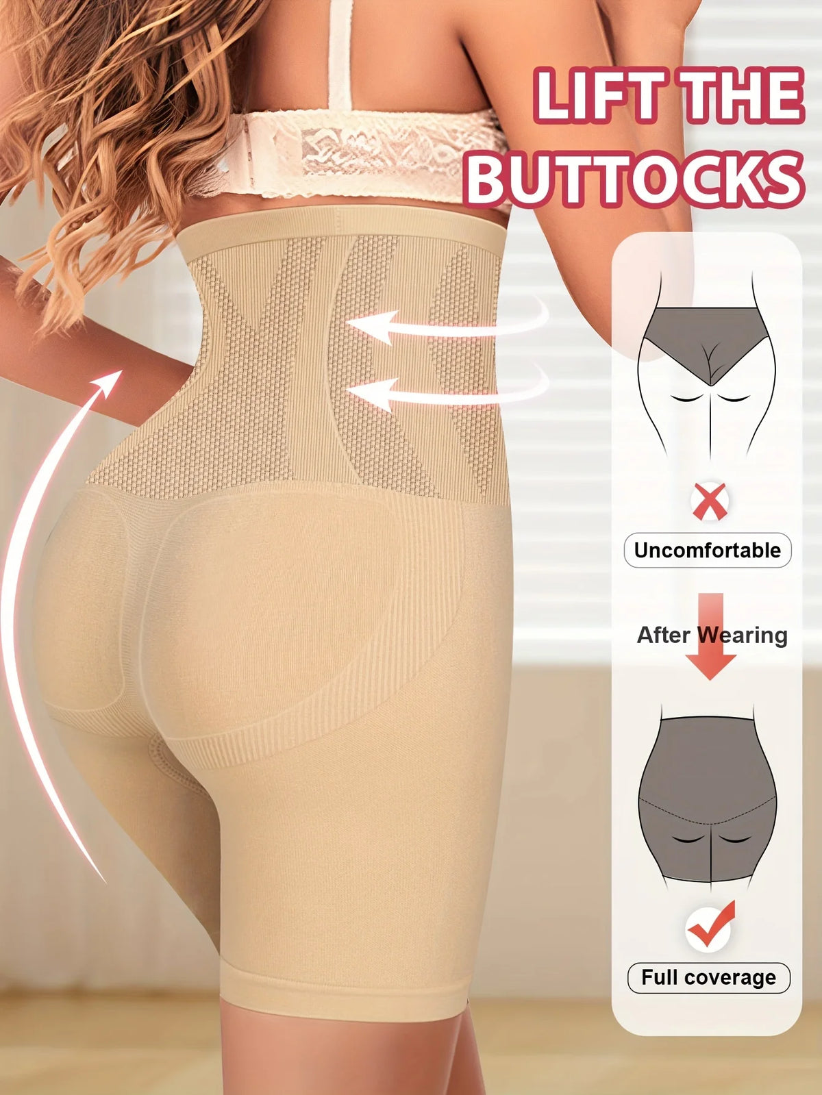 Women's High-Waist Seamless Panties - Tummy-Contouring Comfortable Full-Coverage Underwear