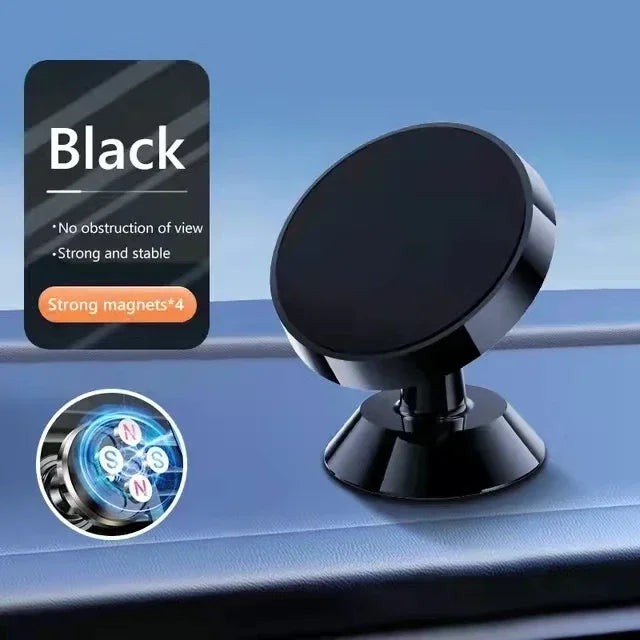Magnetic Car Phone Holder - Secure Dashboard Mount for iPhone, Samsung, Xiaomi, Huawei, OnePlus, and GPS Devices