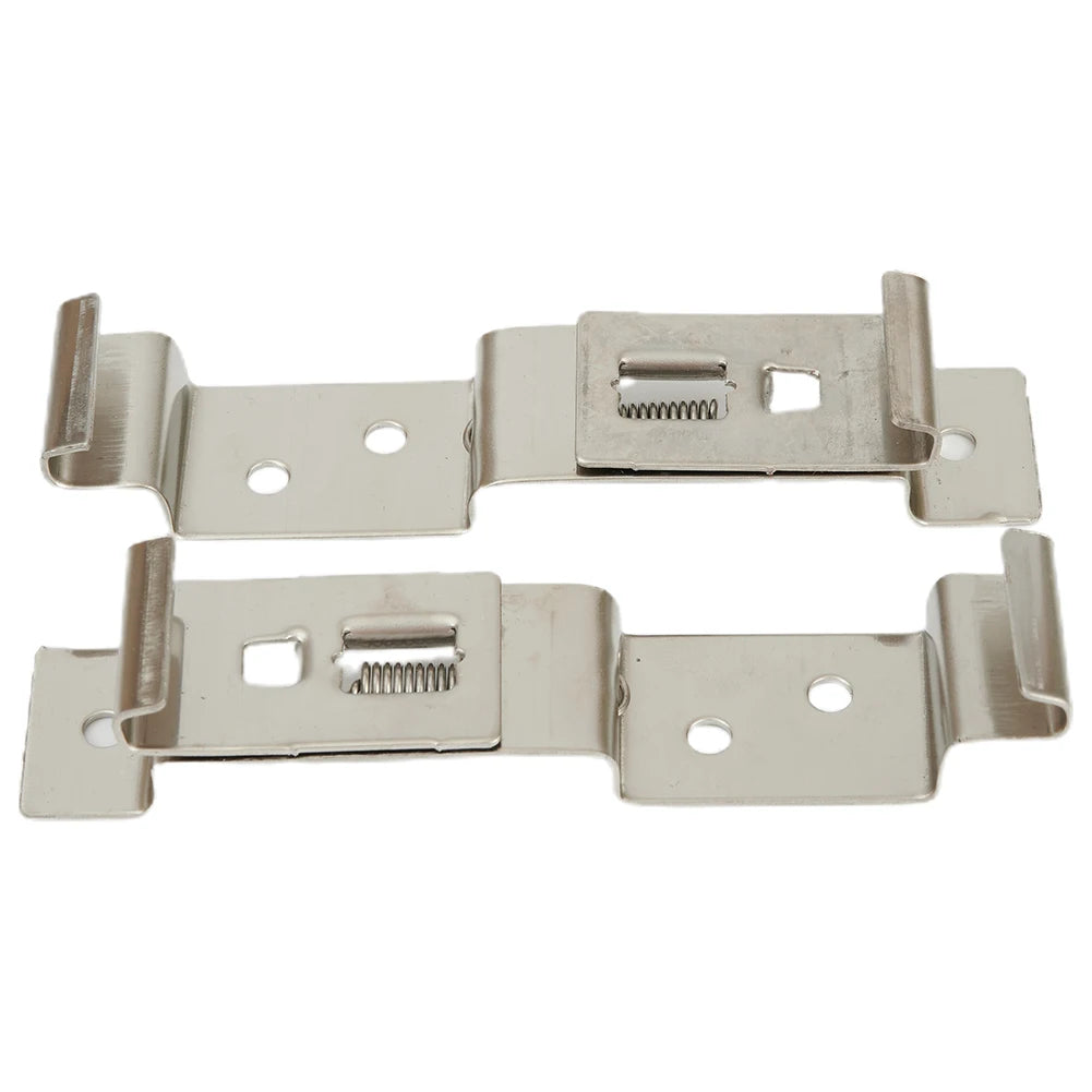 2Pcs Metal Frame Number Plate Clips | Anti-theft Spring Holder for Trucks, Cars, and Trailers | Rectangle Design
