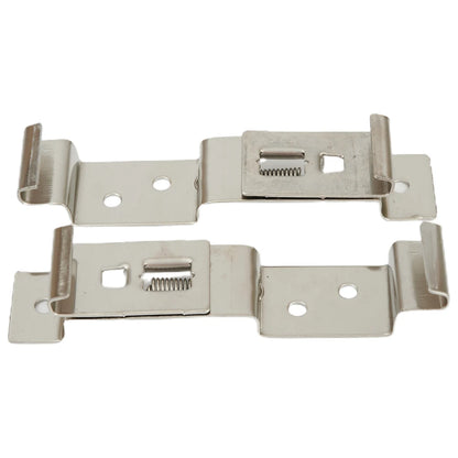 2Pcs Metal Frame Number Plate Clips | Anti-theft Spring Holder for Trucks, Cars, and Trailers | Rectangle Design