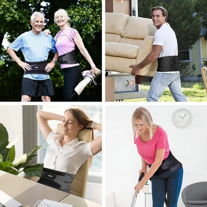 AOLIKES Lower Back Brace with 6 Stays – Anti-Skid Orthopedic Lumbar Support Belt, Breathable Waist Support for Gym & Pain Relief
