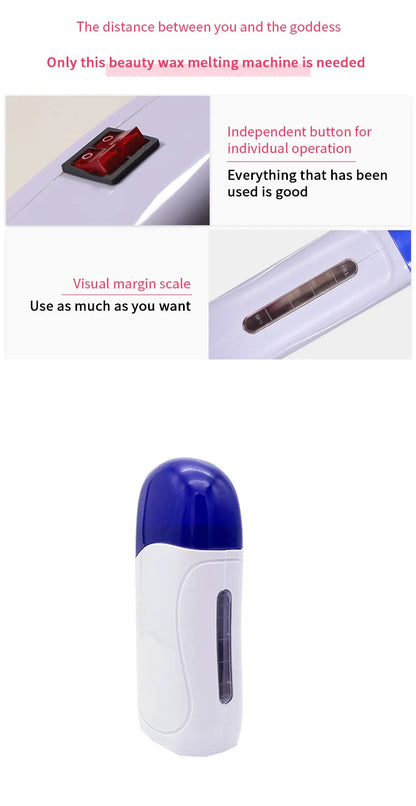 Double Roll-On Wax Warmer – Efficient Hair Removal Machine for Arms, Legs, Face & Body