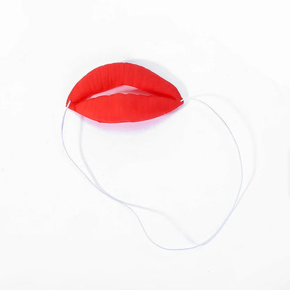 Red Lips Big Mouth Latex Mask – Funny Halloween, Horror & Party Trick Props for Wedding & Jokes
