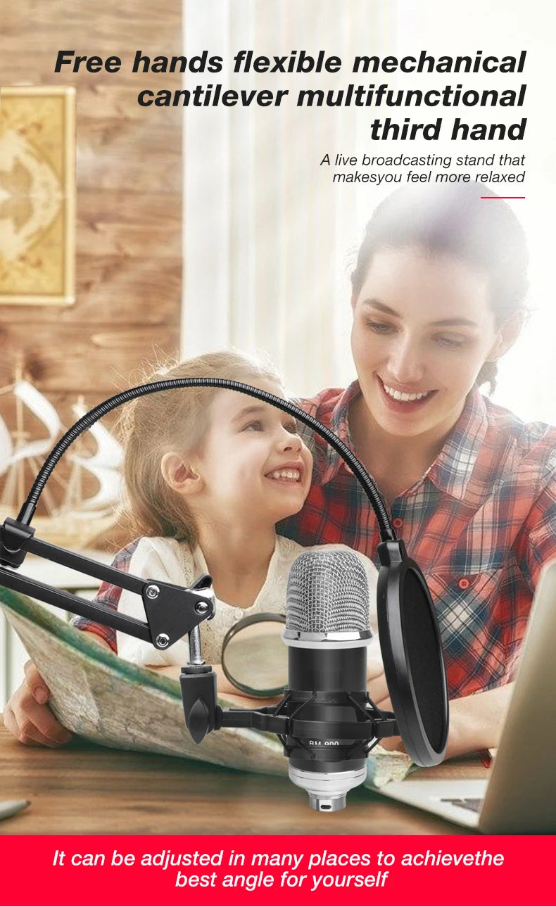 V10XPRO Computer & Mobile Live Stream Microphone Kit – Audio Studio Vocal Recording Equipment
