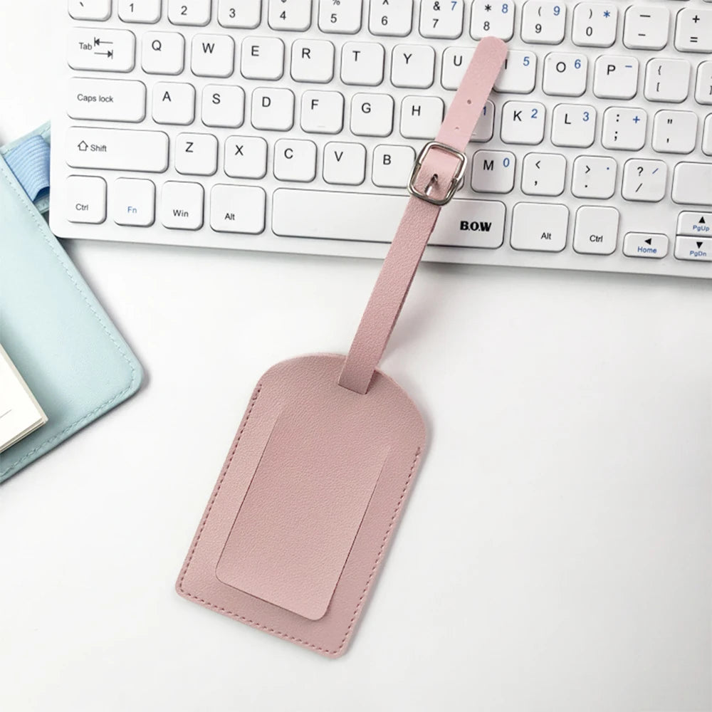 Custom Initial Luggage Tag – Personalized Name & Letter Tags for Men & Women, PU Travel Suitcase Label, Engraved Logo Airplane Accessories