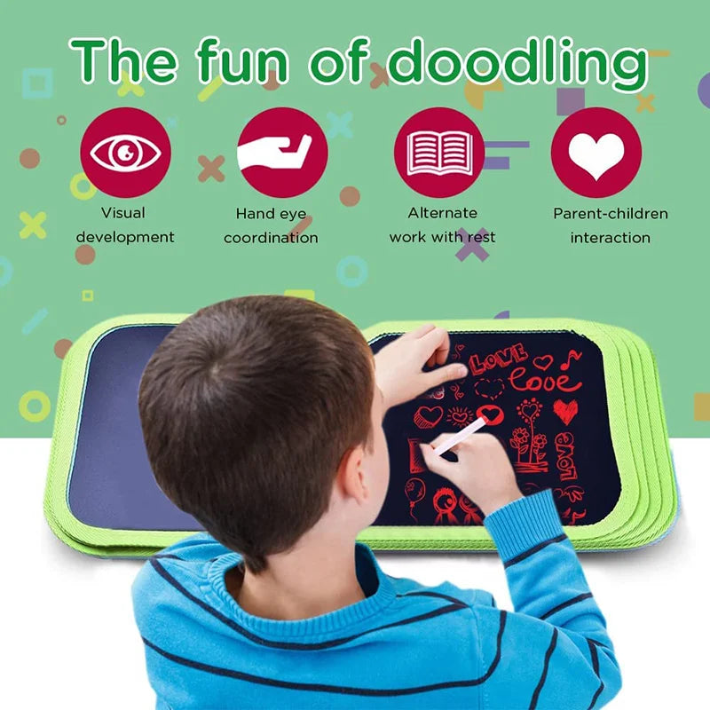 Erasable Doodle Book for Kids – Reusable Drawing Pad with 12 Watercolor Pens, Preschool Painting & Writing Set