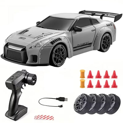 1:24 4WD RC Drift Car – High-Speed 20KM/H Remote Control Racing Toy with Turbo, 2-Speed & LED Lights for Kids & Adults