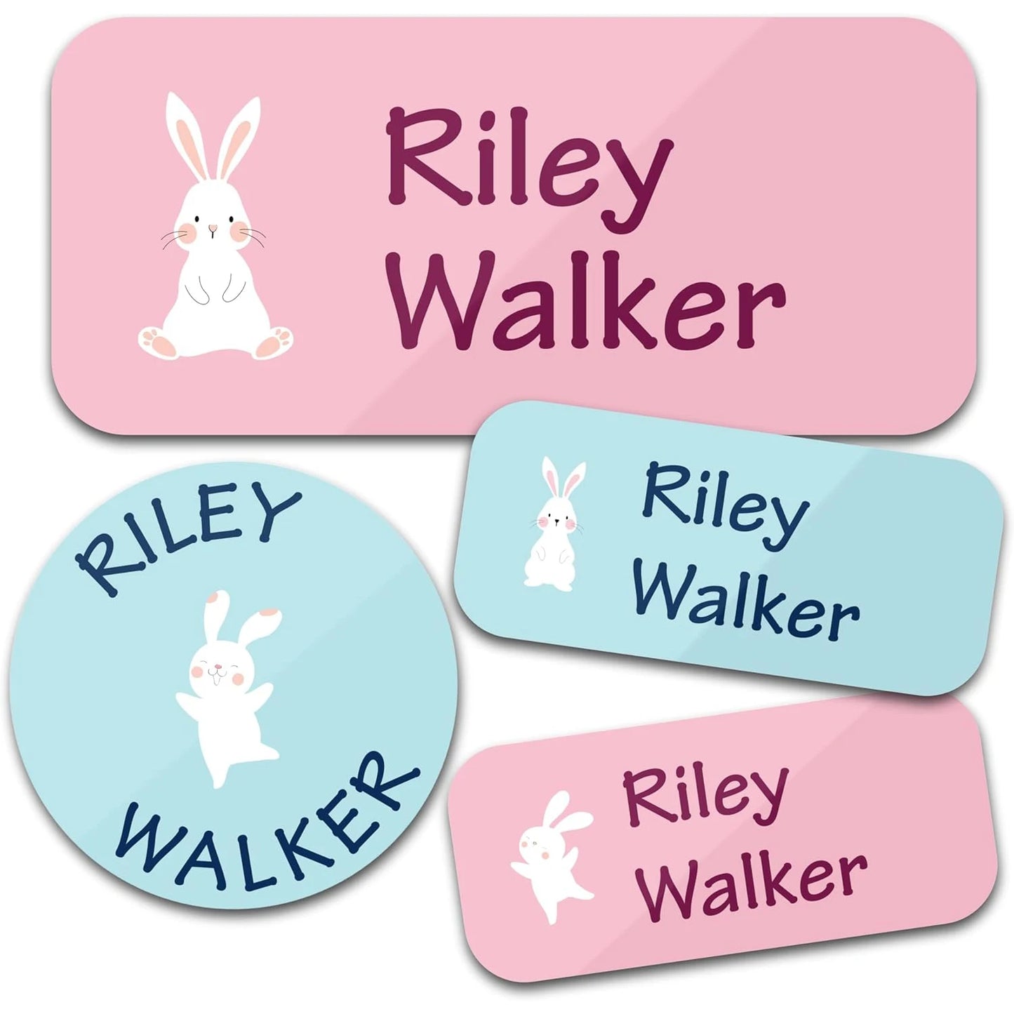 140PCS Custom Waterproof Name Stickers - Cartoon Personalized Labels for Clothes & Personal Items